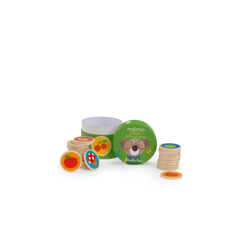Jeu mémo Jardin en bois - 2 ans