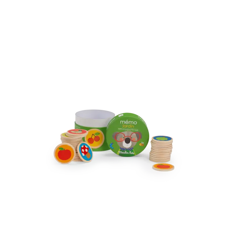 Jeu mémo Jardin en bois - 2 ans