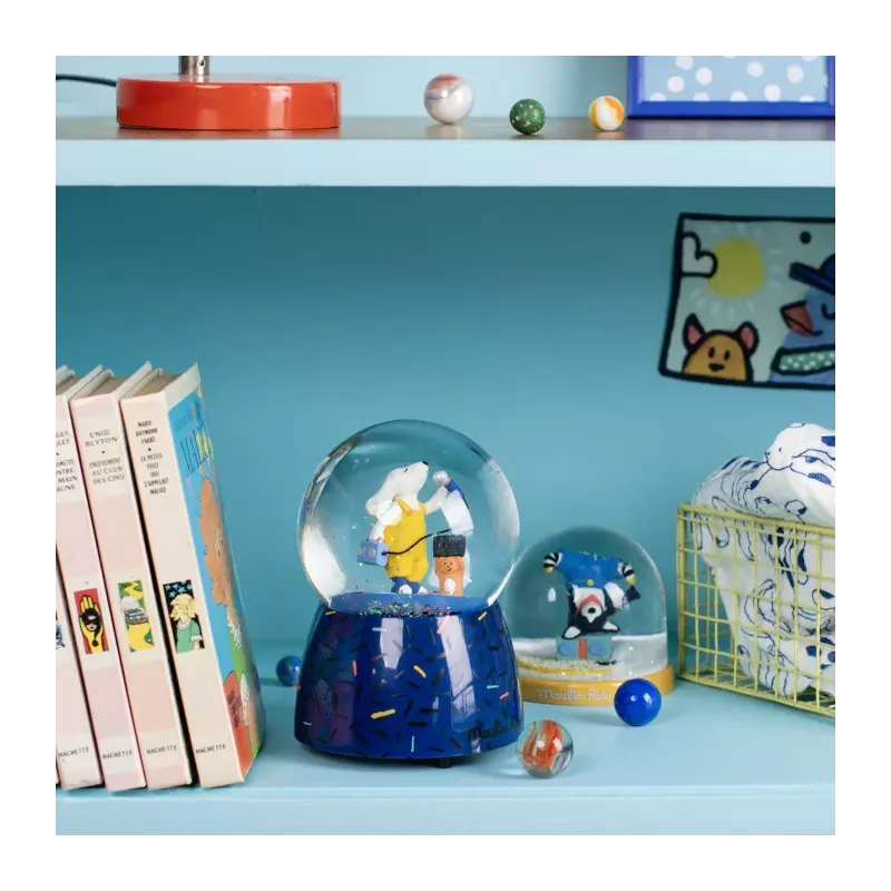 Boule à neige musicale - Puce et Pilou