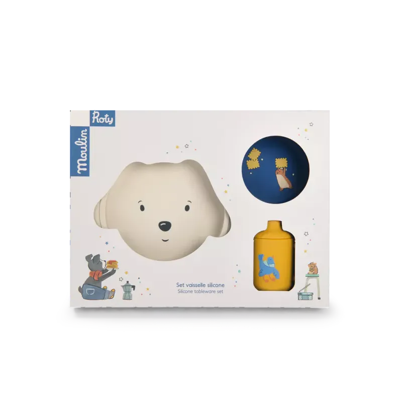 Set vaisselle silicone - Puce et Pilou 