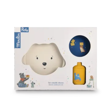 Set vaisselle silicone - Puce et Pilou 