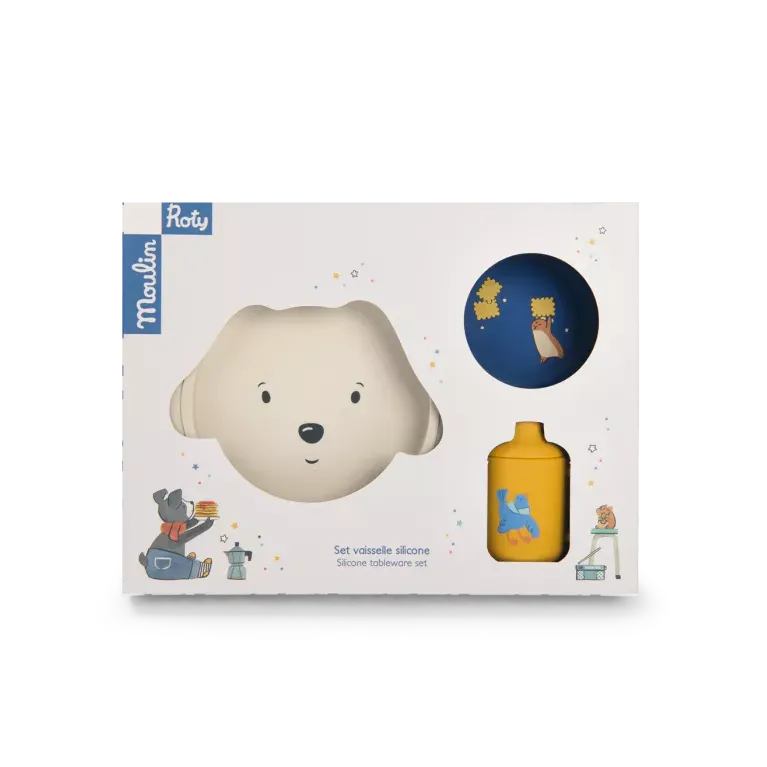 Set vaisselle silicone - Puce et Pilou 