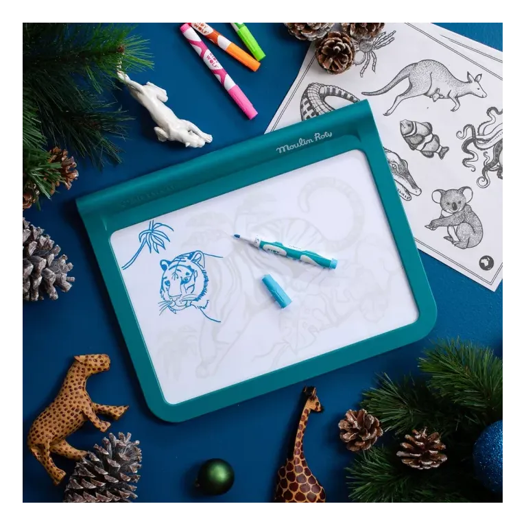 Tablette lumineuse Kidywolf x Moulin roty tout autour du monde