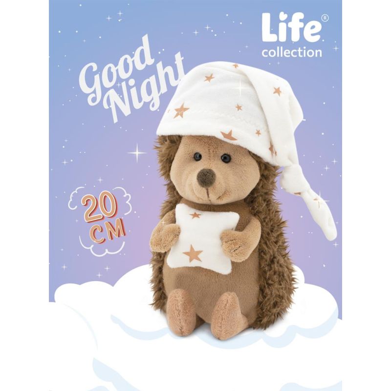 Peluche - Hérisson avec bonnet de sommeil 