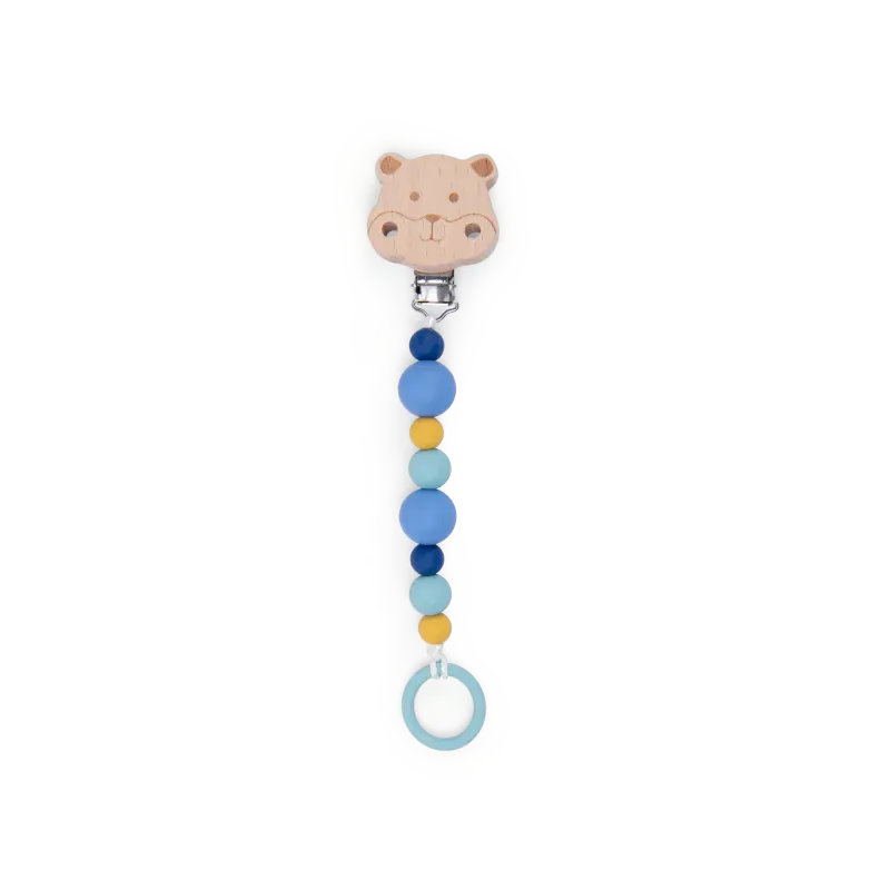 Attache tétine - Bois et silicone - Puce et pilou 