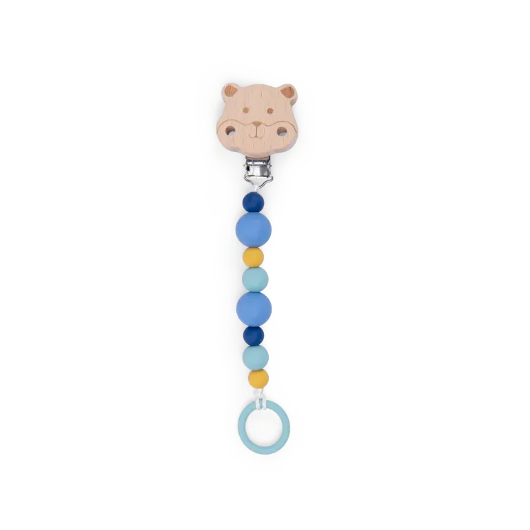 Attache tétine - Bois et silicone - Puce et pilou 