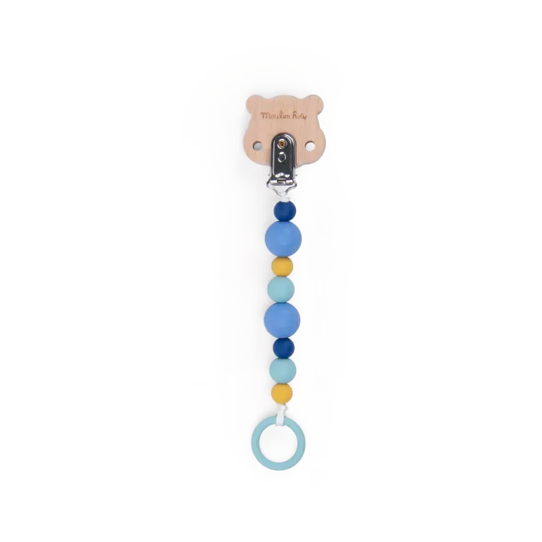 Attache tétine - Bois et silicone - Puce et pilou 