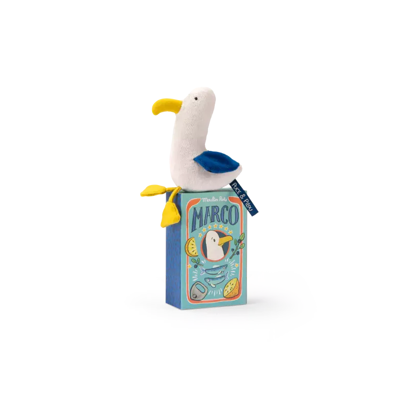 Poupée hochet goeland - Marco - Puce et Pilou 