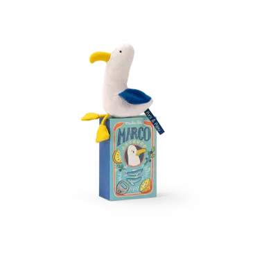 Poupée hochet goeland - Marco - Puce et Pilou 