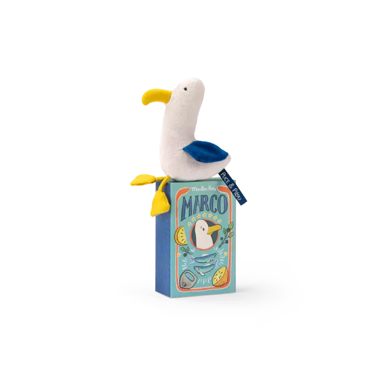 Poupée hochet goeland - Marco - Puce et Pilou 