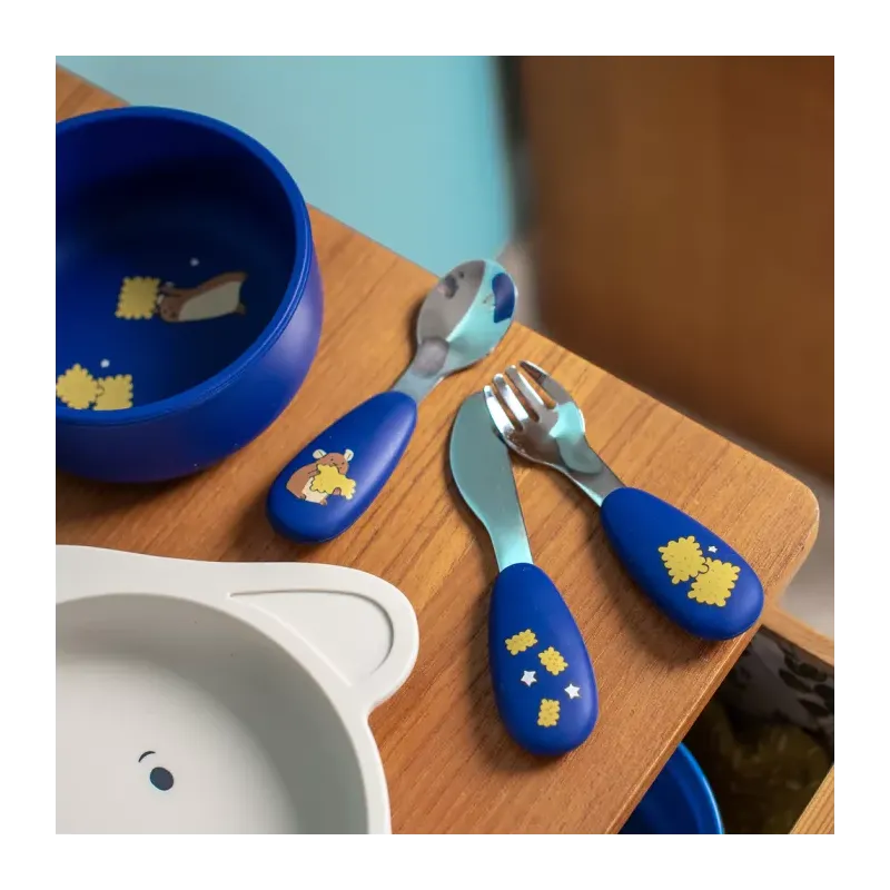 Set de couverts en silicone - Puce et Pilou 