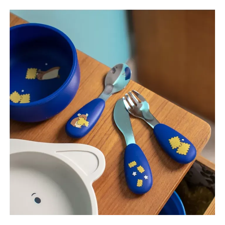 Set de couverts en silicone - Puce et Pilou 