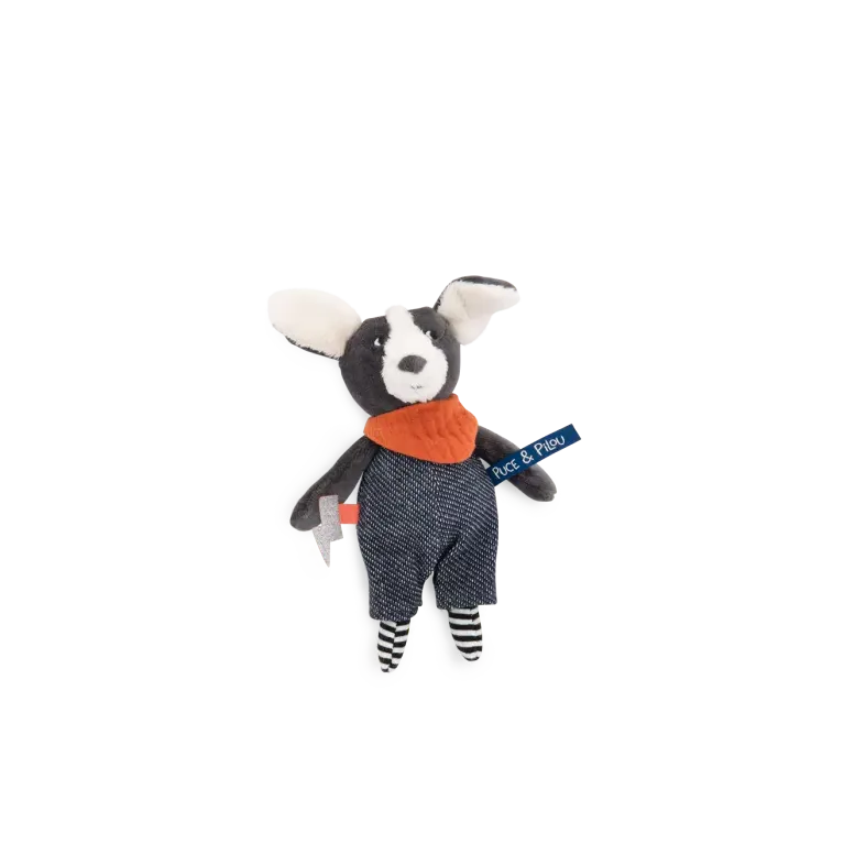 Peluche petit chien - Gris - Puce et Pilou 