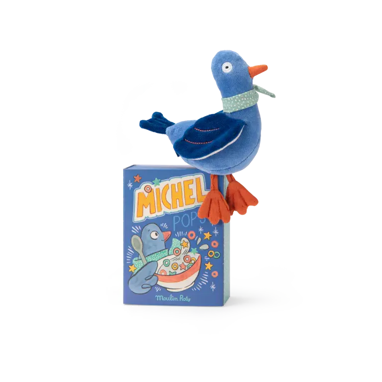 Poupée hochet pigeon - Michel - Puce et Pilou 