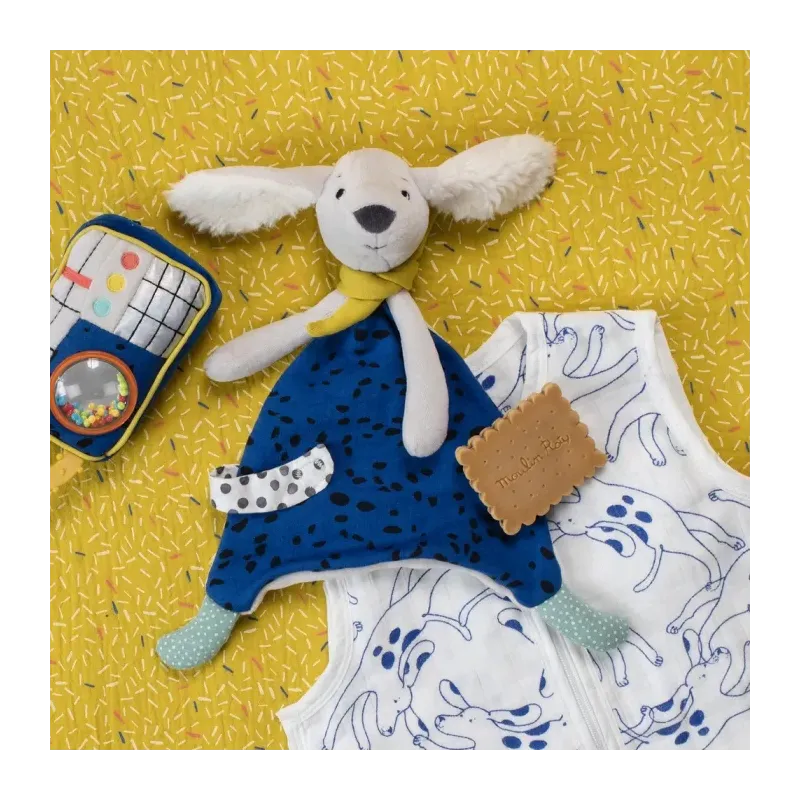 Doudou Pilou - Bleu - Puce et Pilou 