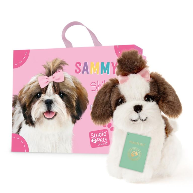 Mini peluche dans sa boîte studio pets - Shih tzu