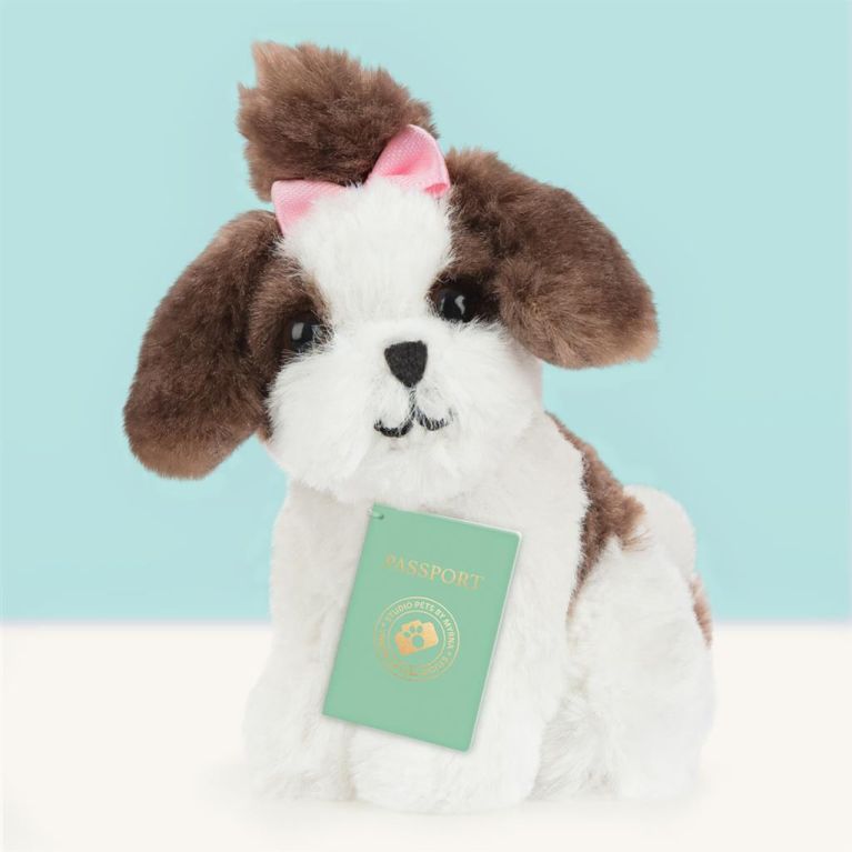 Mini peluche dans sa boîte studio pets - Shih tzu