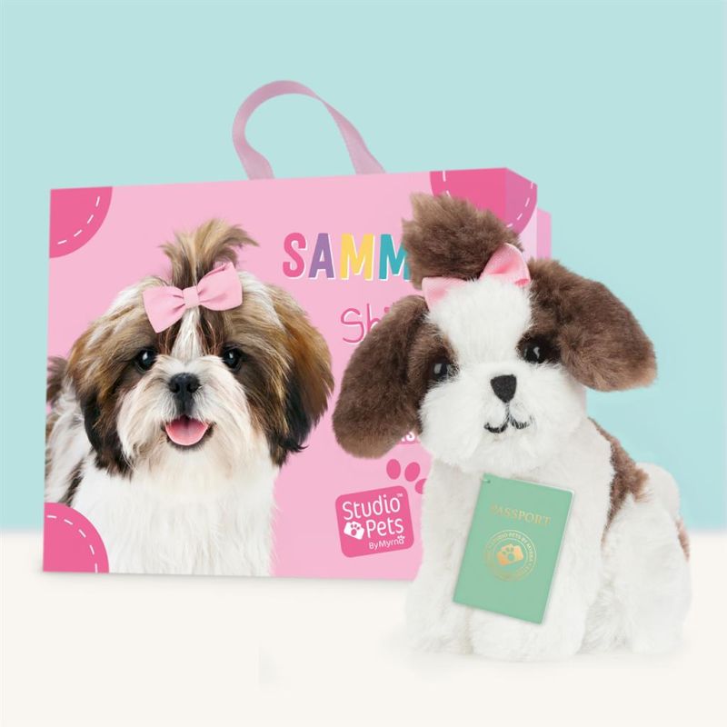 Mini peluche dans sa boîte studio pets - Shih tzu