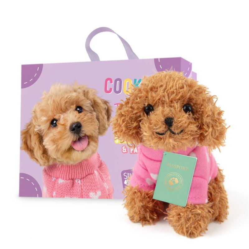 Mini peluche dans sa boîte studio pets - Poodle