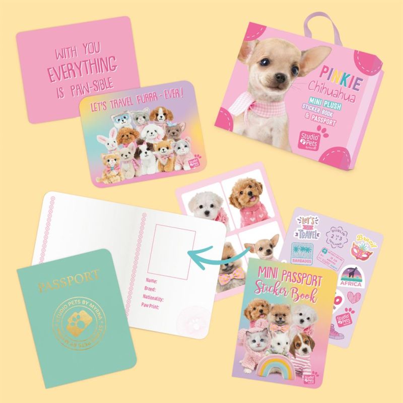 Mini peluche dans sa boîte studio pets - Chihuahua