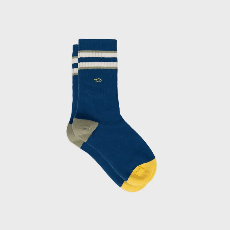 Paire de chaussettes - 41-46 - Rétro - Bleu rayé