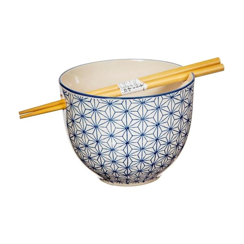 Bol à nouilles avec baguettes - Sashiko