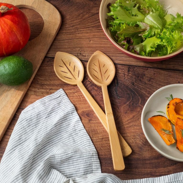 Cuillère bois feuille