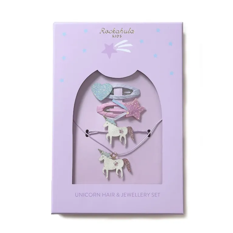 Coffret bijoux et accessoires cheveux - licorne