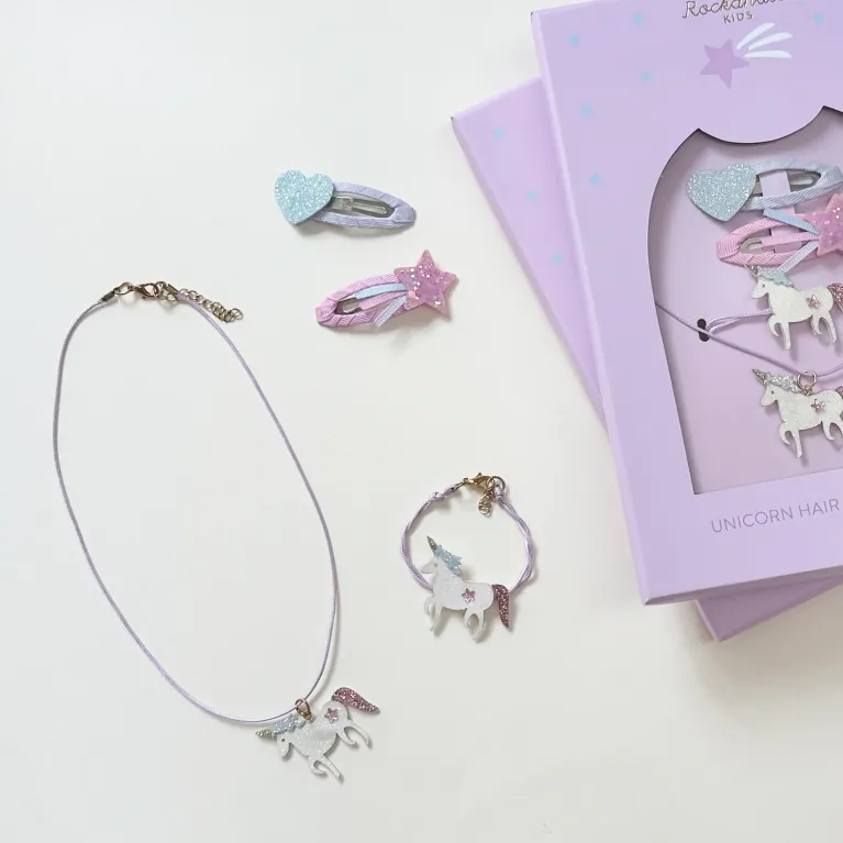 Coffret bijoux et accessoires cheveux - licorne