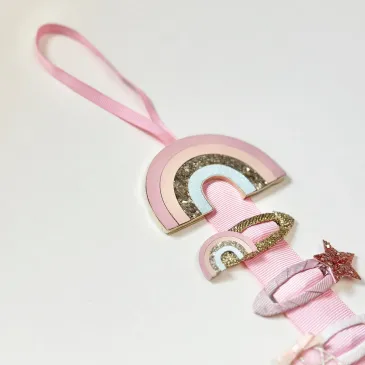 Support pour barrette - Arc en ciel doré