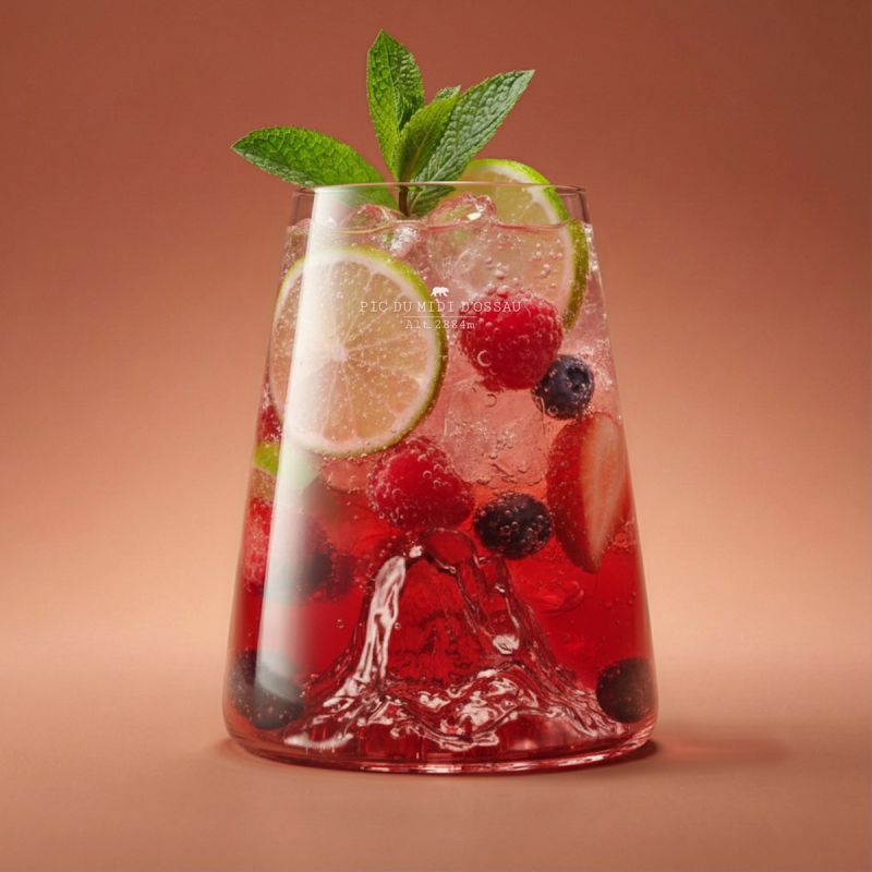 Verre long drink topographique - Pic du Midi