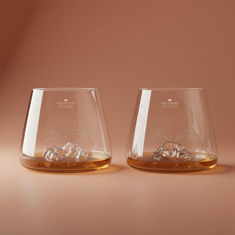 Set de 2 verres topographiques - Zugspitze et Watzmann