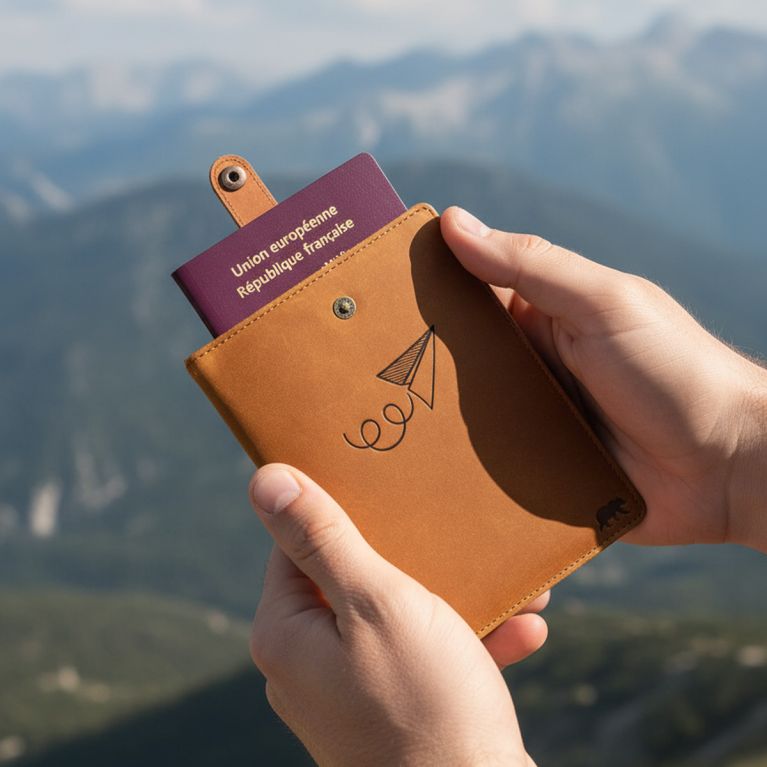 Protège passeport Alaskan Maker - Passenger - Wood marron