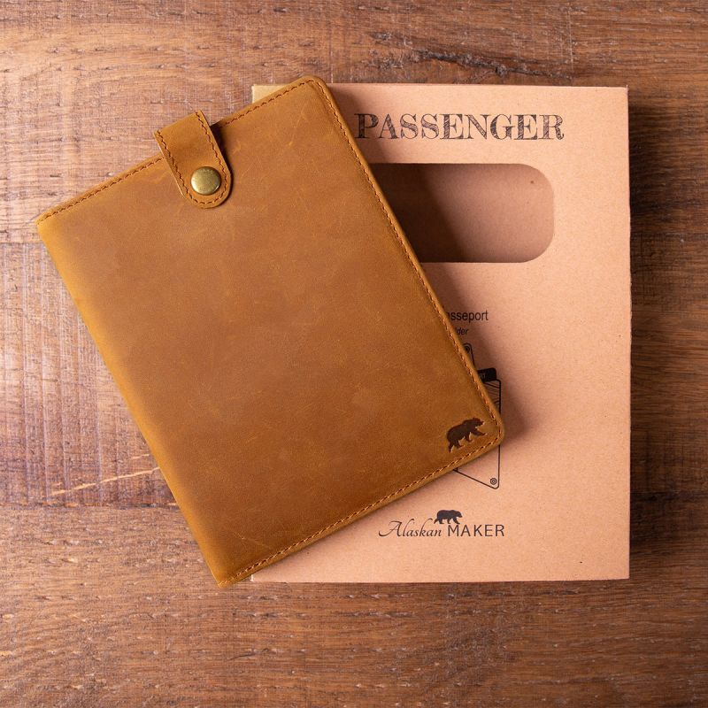 Protège passeport Alaskan Maker - Passenger - Wood marron