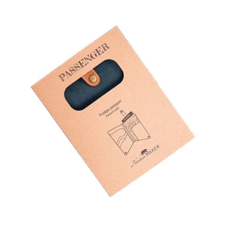 Protège passeport Alaskan Maker - Passenger - Fjord bleu