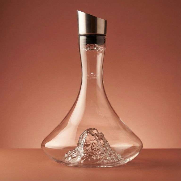 Carafe à vin topographique - Pic du midi 