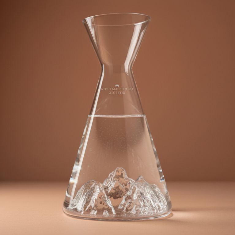 Carafe à eau topographique - Aiguille du Midi