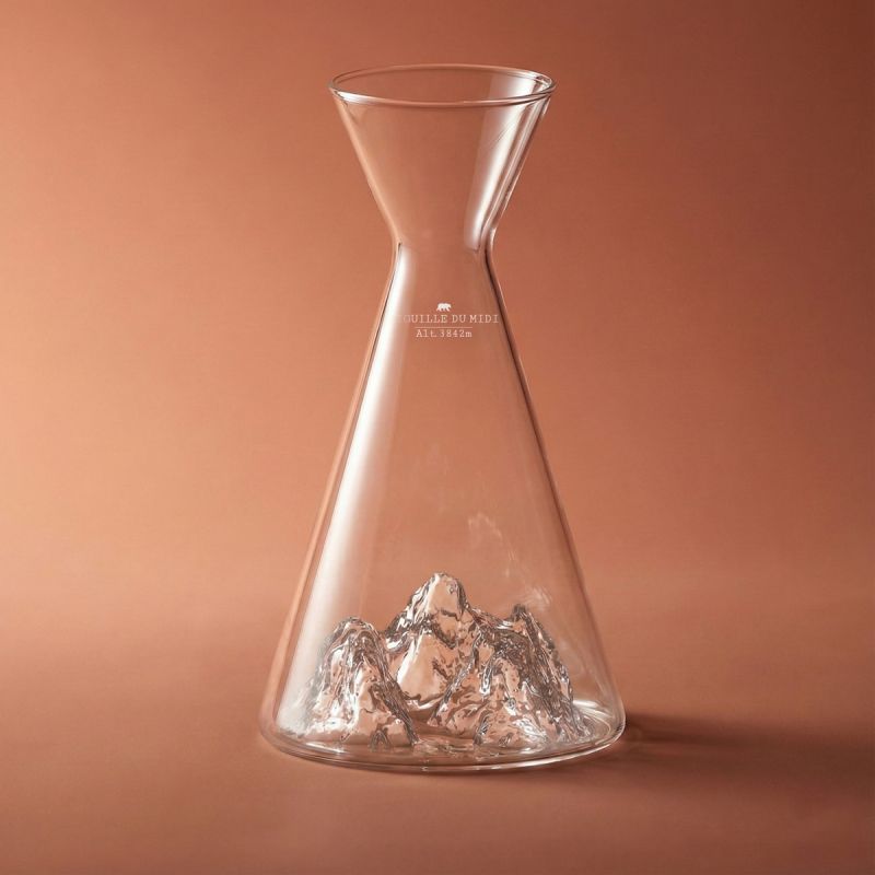 Carafe à eau topographique - Aiguille du Midi