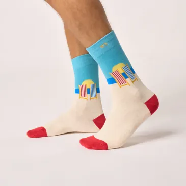 Paire de chaussettes - 41 46 - Transat sur la plage