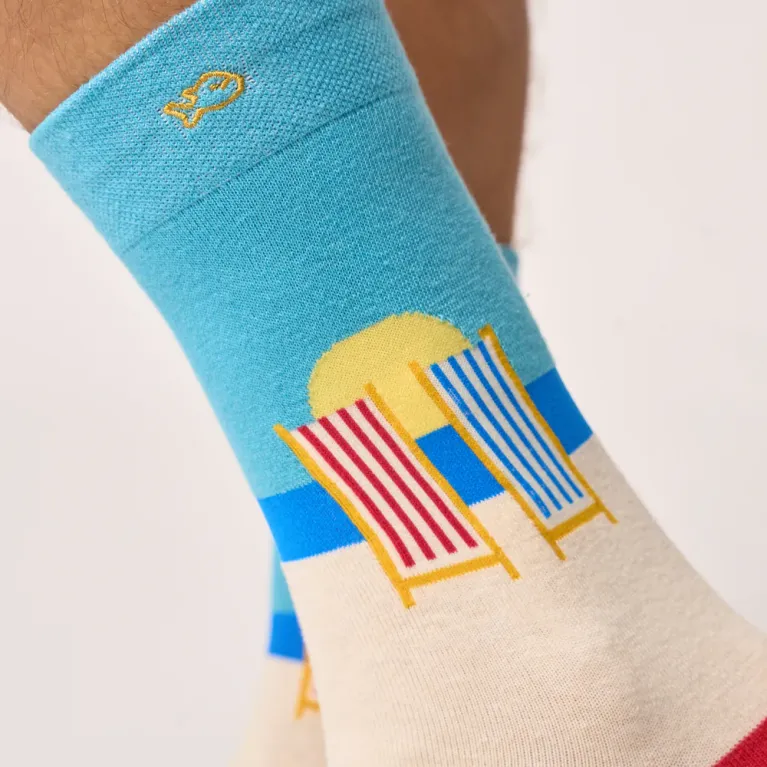 Paire de chaussettes - 41 46 - Transat sur la plage