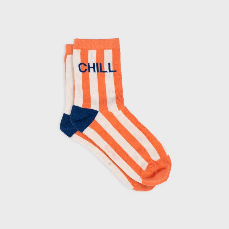 Paire de chaussettes - 37 40 - Chill rayures orange