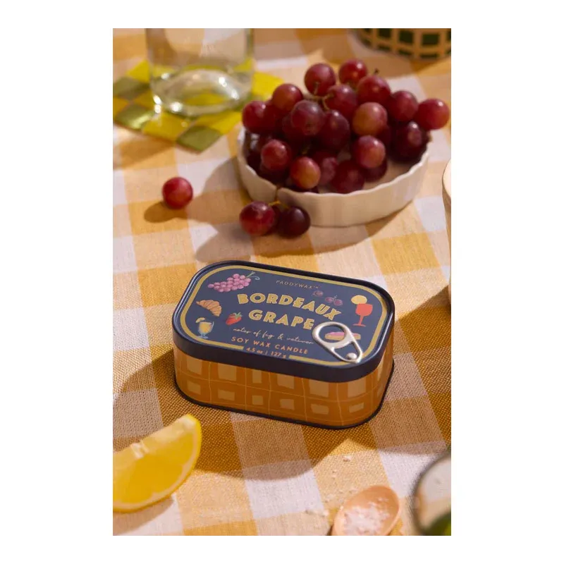 Bougie - Boite à sardines - 127 G - Grappe Bordeaux 