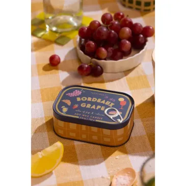 Bougie - Boite à sardines - 127 G - Grappe Bordeaux 