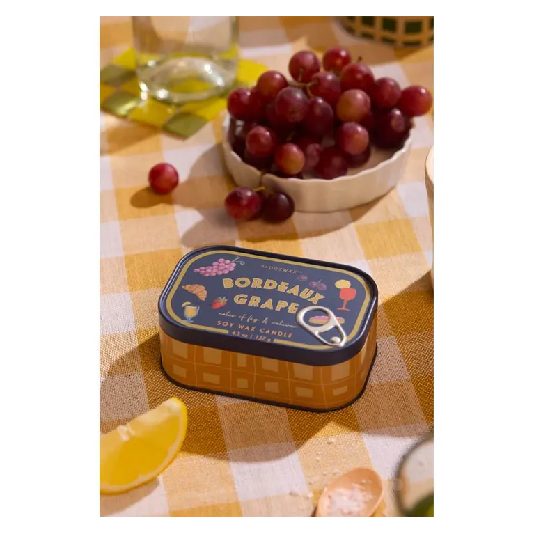 Bougie - Boite à sardines - 127 G - Grappe Bordeaux 