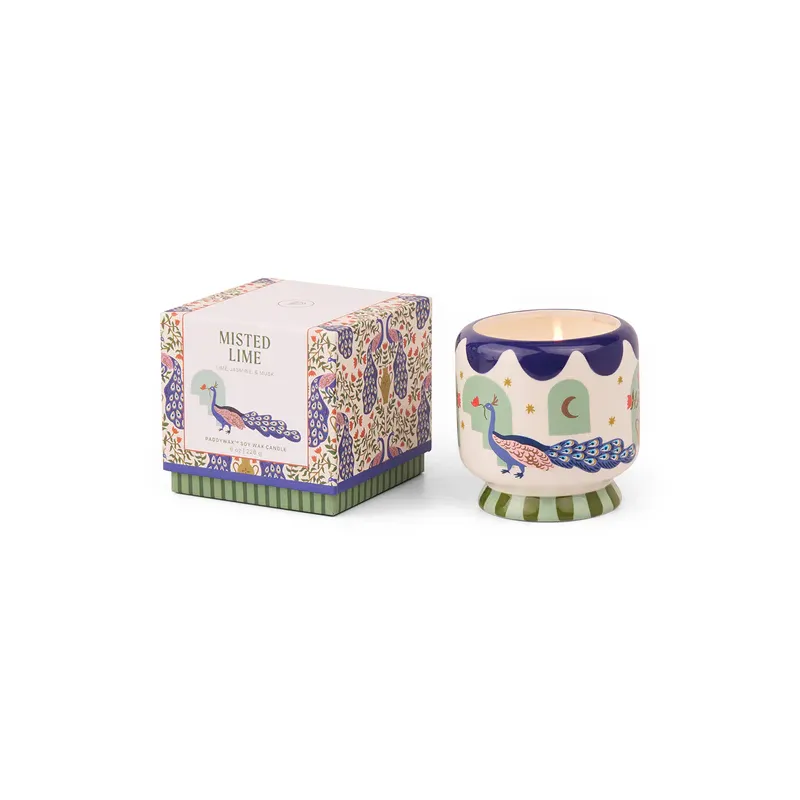 Coffret bougie - 226gr - Misted lime paon