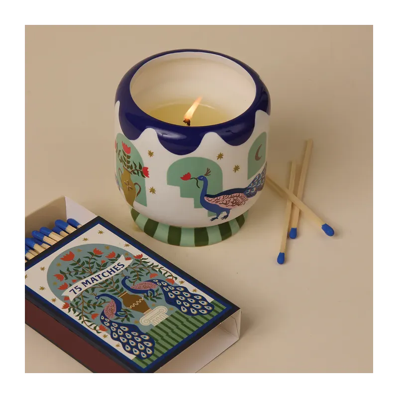 Coffret bougie - 226gr - Misted lime paon