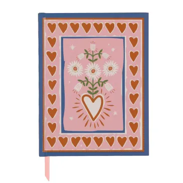 Journal - 192 pages lignées - Coeurs 