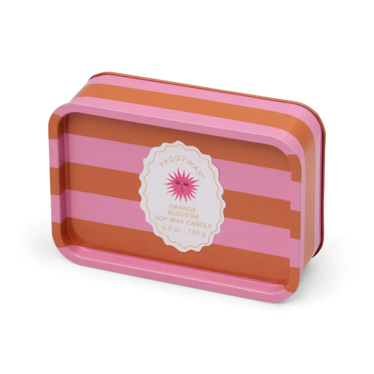 Bougie boite à lignes - Orange blossom