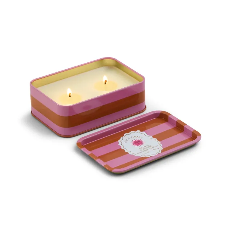 Bougie boite à lignes - Orange blossom