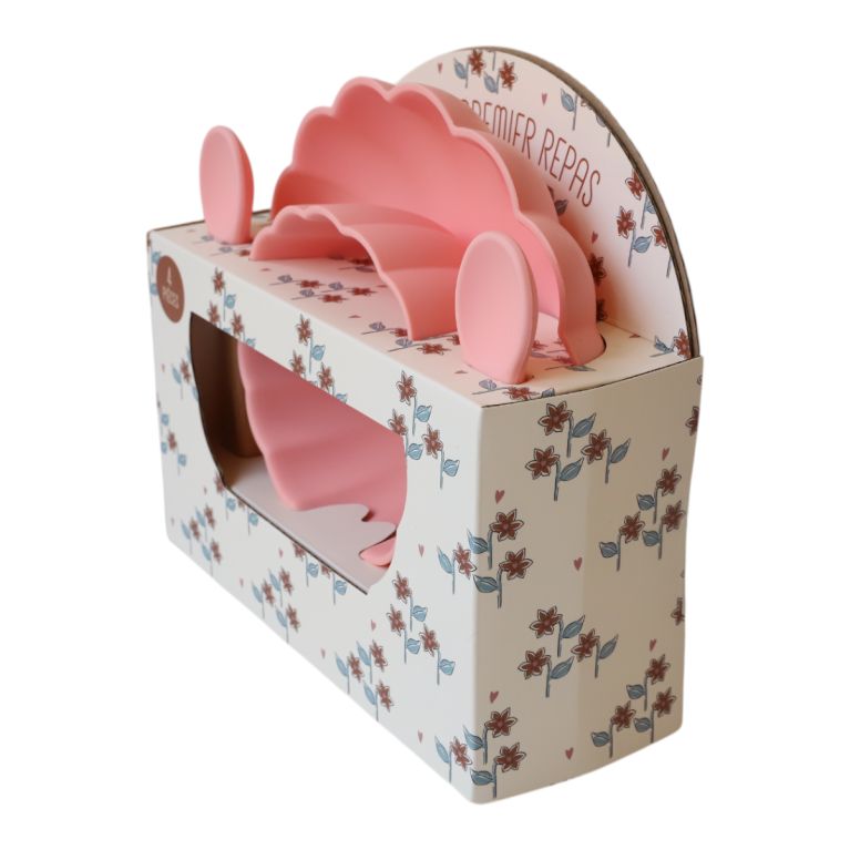 Set de vaisselle - Mon premier repas - Rose - Cueillette 